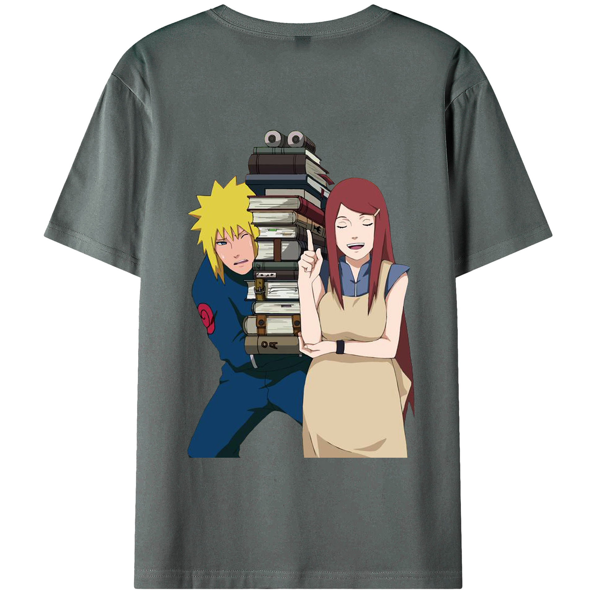 （画像用） NARUTO -ナルト- 波風 ミナト Namikaze Minato 綿100％ メンズ半袖Tシャツ（バックプリント） 通気性